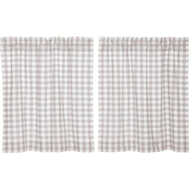 Annie Buffalo Grey Check Tier Curtain Set of 2 L36xW36 - The Fox Decor